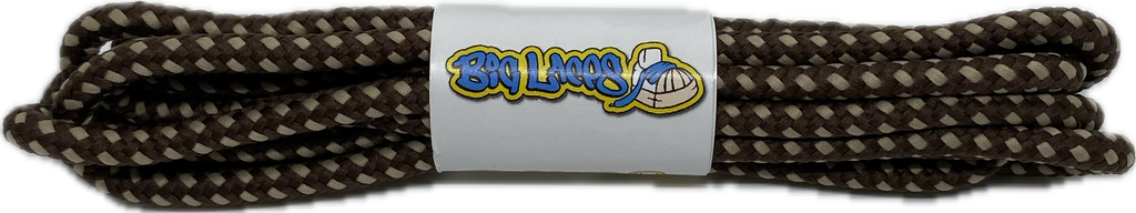 Round_Brown_Cream_Dots_Walking_Boot_Laces_4mm_wide