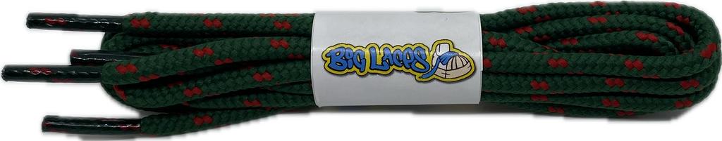 Round_Cedar_Green_Red_Walking_Boot_Laces_4mm_wide