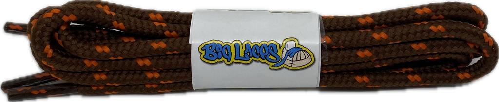 Round_Chocolate_Brown_Orange_Walking_Boot_Laces_4mm_wide