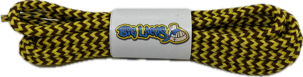 Round_Chocolate_Brown_Yellow_Walking_Boot_Laces_4mm_wide