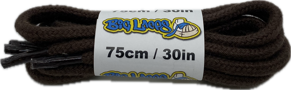 Round Cotton Brown Shoelaces 75cm x 4mm