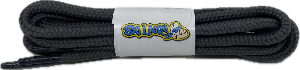 Round Dark Grey Bootlaces 4mm wide – Big Laces