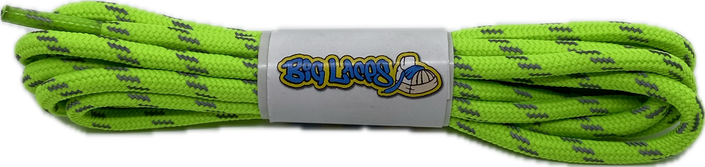 Round_Green_Reflective_Walking_Boot_Laces_4mm_wide