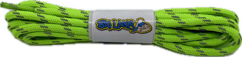 Round_Green_Reflective_Walking_Boot_Laces_4mm_wide