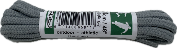 Round Light Grey Bootlaces 120cm x 5mm