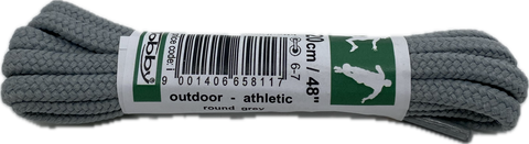 Round Light Grey Bootlaces 120cm x 5mm