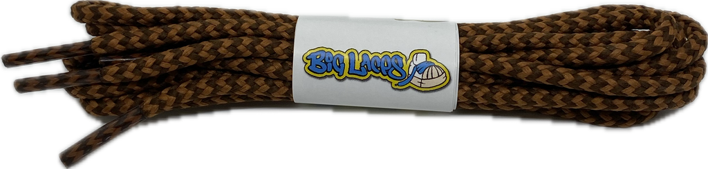 Round Strong Nutmeg and Brown Laces - 5mm wide