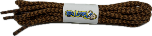 Round Strong Nutmeg and Brown Laces - 5mm wide