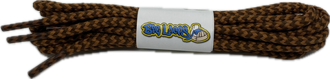 Round Strong Nutmeg and Brown Laces - 5mm wide