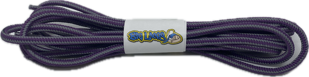 Round_Reflective_Lavender_Walking_Boot_Laces_4mm_wide