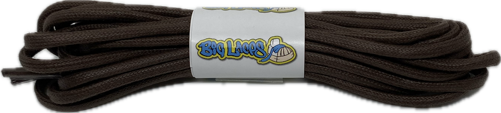 Round Waxed Brown Cotton Shoe Boot Laces 3mm wide