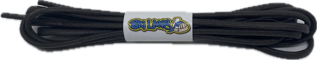 Round Waxed Dark Brown Cotton Shoe Laces - 3mm or 5mm wide