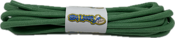 Round Waxed Green Cotton Shoe Laces - 3mm or 5mm wide