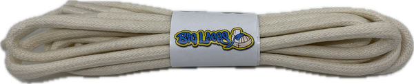 Round Waxed Natural Cotton Shoe Laces - 3mm or 5mm wide