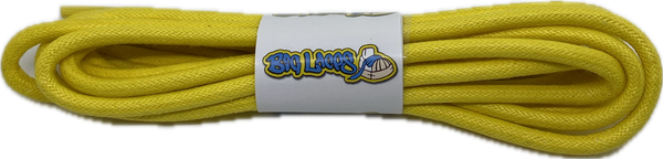 Round Waxed Yellow Cotton Shoe Laces - 3mm or 5mm wide