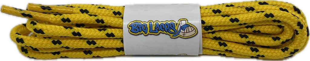 Round_Yellow_Black_Walking_Boot_Laces_4mm_wide