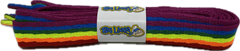 Flat Rainbow Pride Shoelaces - 20mm wide