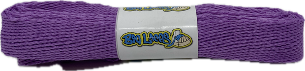 a pair of flat lilac 20mm wide shoelaces
