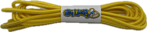 Yellow_White_Fleck_Elastic_Lock_Laces_3mm_wide