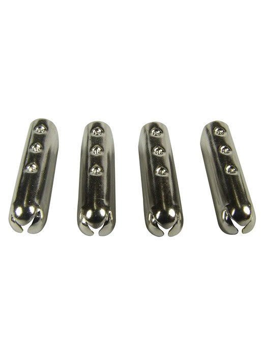 Silver Coloured Small Metal Shoe Lace Tips (Aglets) - Pack of 4