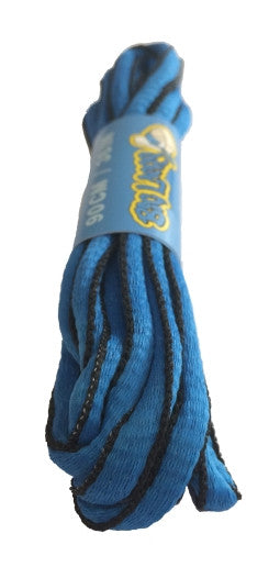 Electric Blue and Black Oval Running Shoe Shoelaces