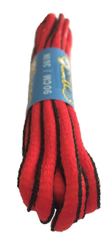 Red and Black Oval Running Shoe Shoelaces