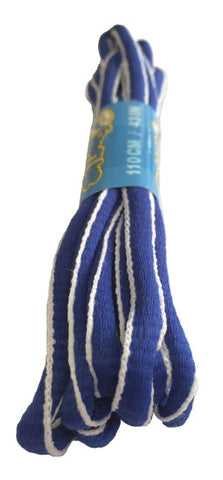 Royal Blue and White Oval Running Shoe Shoelaces