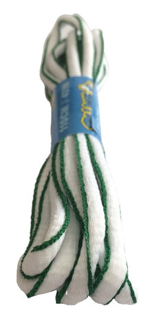 White and Green Oval Running Shoe Shoelaces