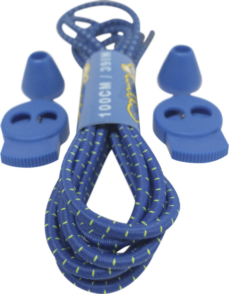 Blue Neon Green Elastic Lock Laces