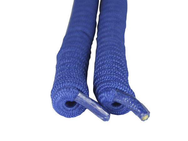 a pair of Curly Royal Blue Shoelaces