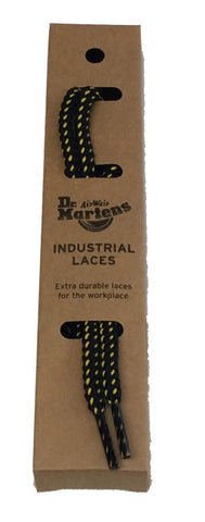 Dr Martens Round Black Yellow Industrial Laces