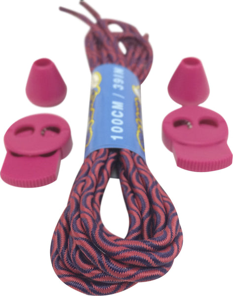 Dark Pink Purple Lock Laces
