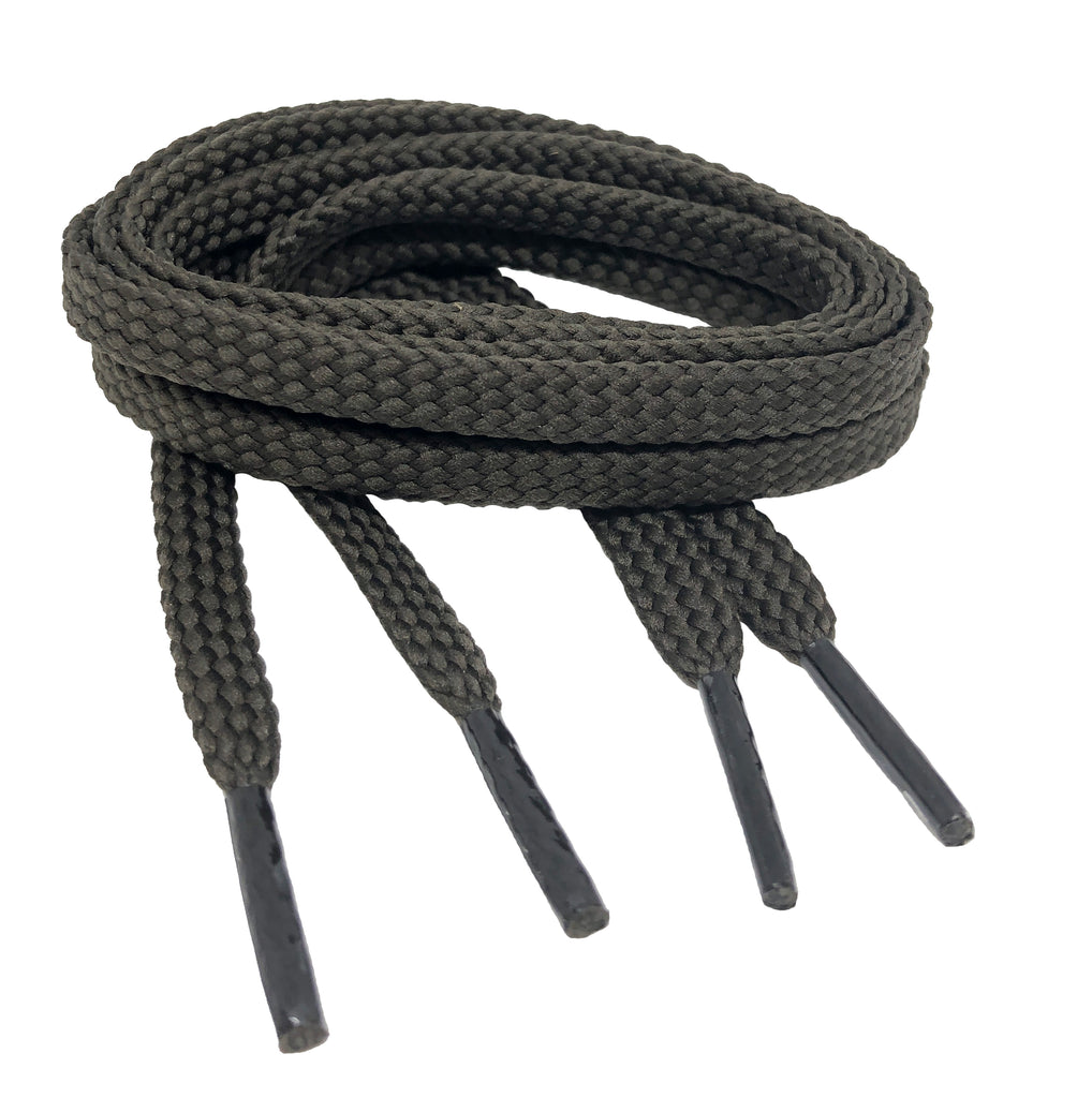Flat Brown Shoelaces - 7mm wide