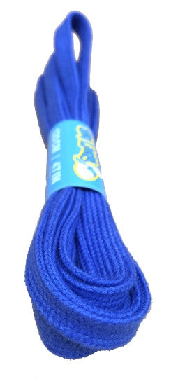 Flat Royal Blue Cotton Shoelaces