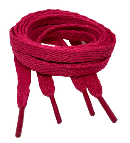 Flat Hot Pink Shoelaces - 10mm wide