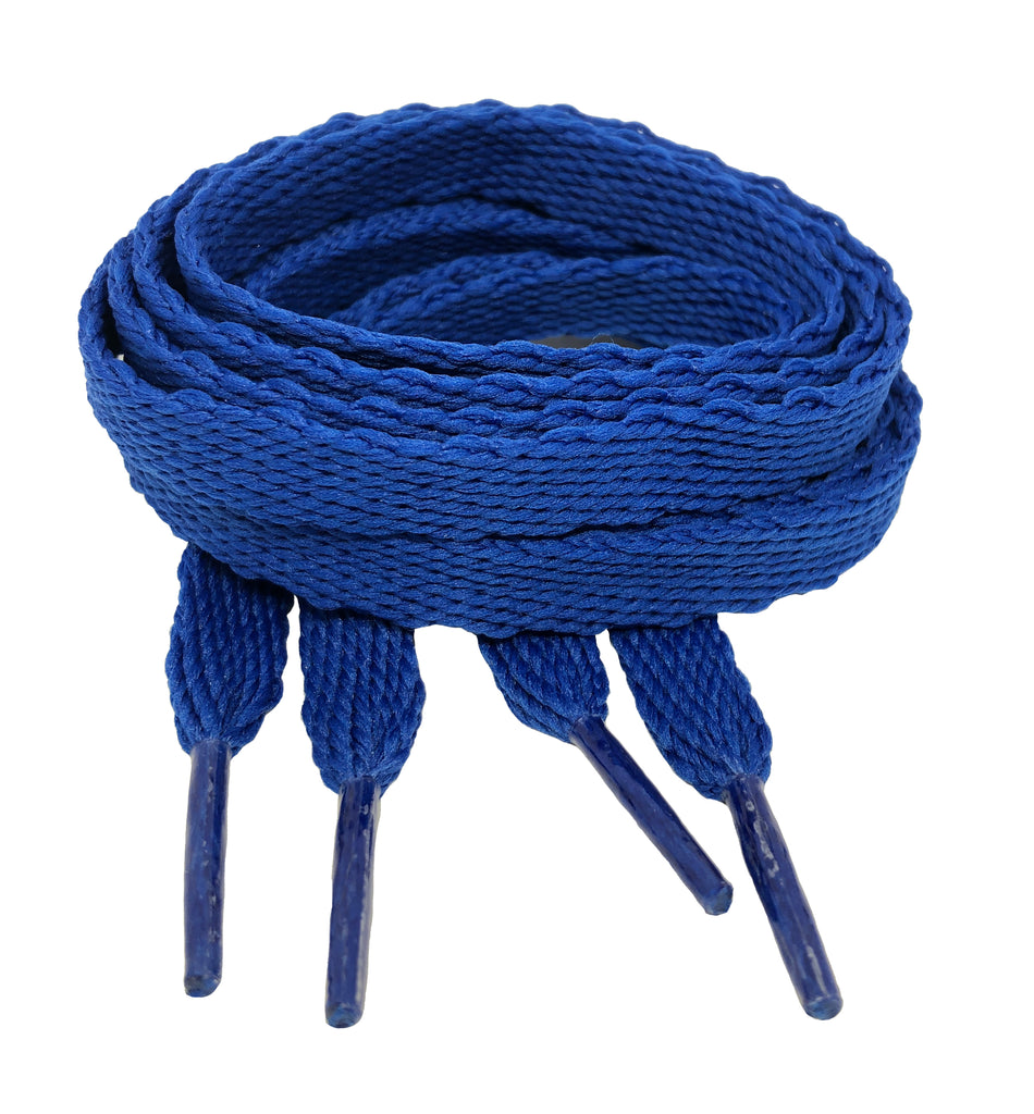 Flat Royal Blue Shoelaces - 10mm wide
