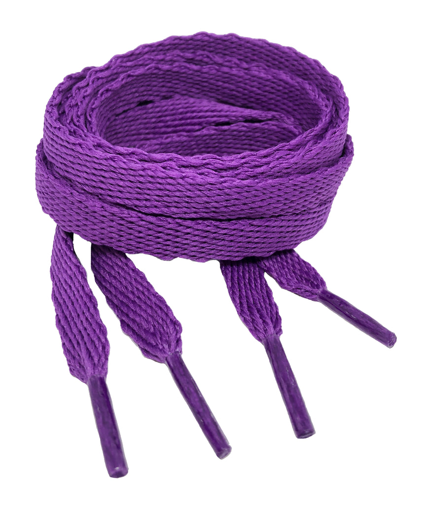 Flat Violet Shoelaces - 10mm wide
