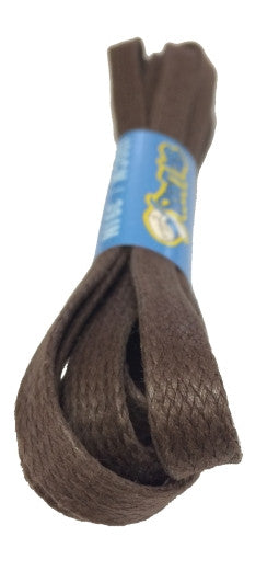 Flat Waxed Brown Cotton Shoe Laces