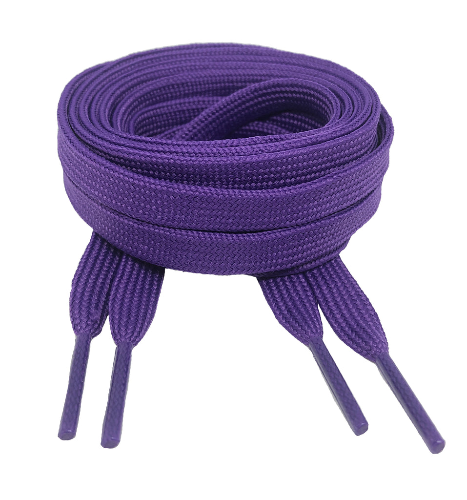 Flat Purple Shoelaces 8mm wide