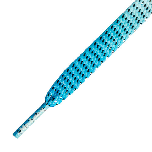 Mr Lacy Fadies - Flat Mellow Blue Shoelaces with Silver Flecks 
