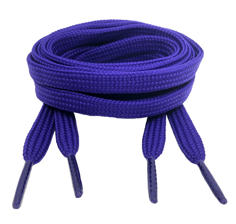Flat Purple 10mm wide shoelaces