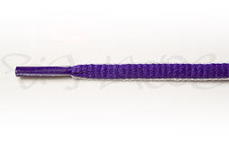Violet and White Oval Shoelaces