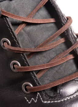 Dark Brown Leather Shoelaces