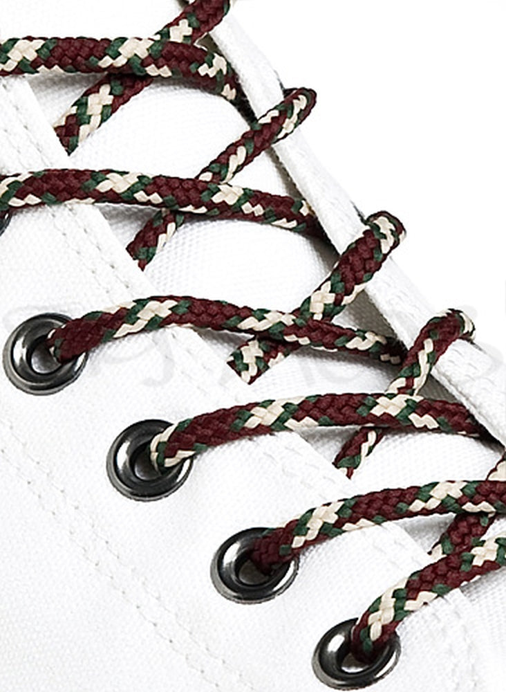Round Camouflage Coloured Shoelaces