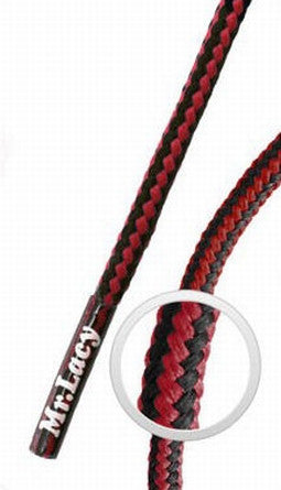 Mr Lacy Hikies - Round Red and Black Shoelaces