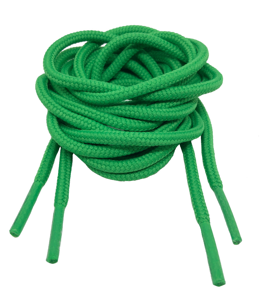 Mr Lacy Roundies - Round Kelly Green Shoelaces - 5mm wide