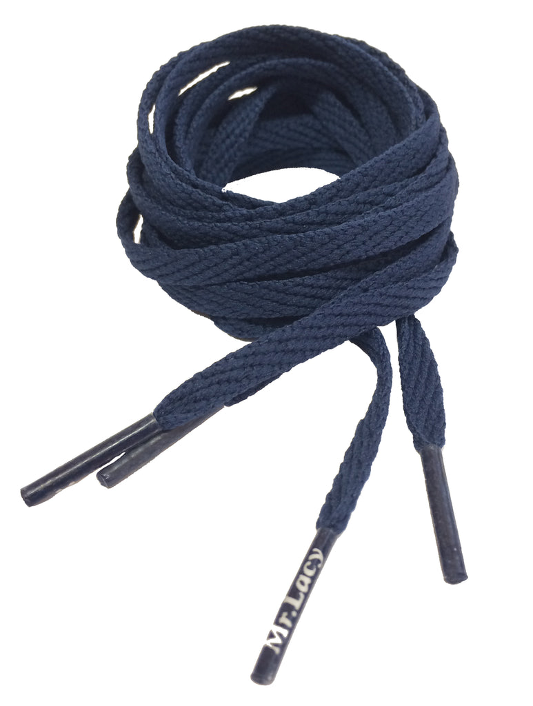 Mr Lacy Skinnies - Flat Navy Blue Shoelaces