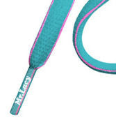 Mr Lacy Slimmies - Oval Mellow Blue and Neon Pink Shoelaces