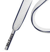 Mr Lacy Slimmies - Oval White and Navy Shoelaces