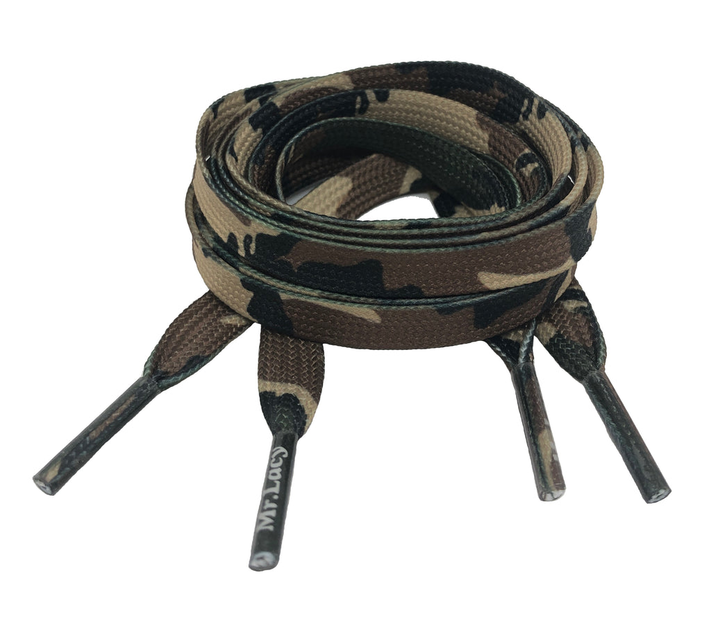 Mr Lacy Printies - Flat Camouflage Valley Desert Shoelaces - 8mm or 10mm wide